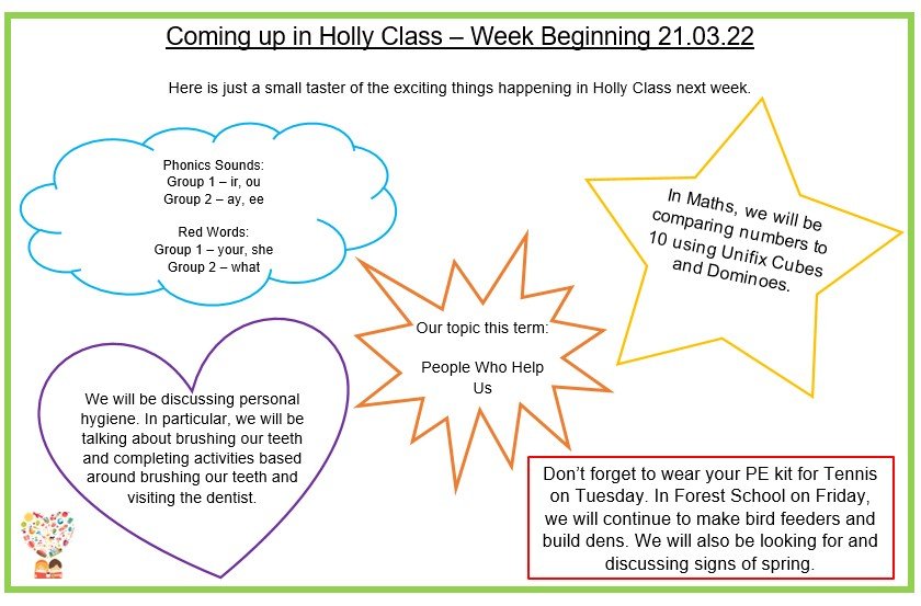 Coming up next week in Holly Class