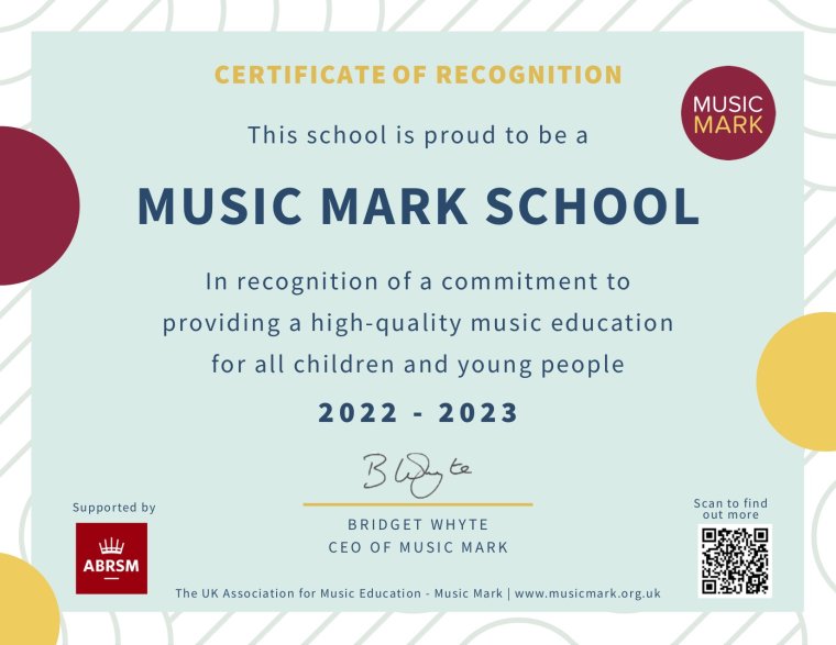 Music Mark Certificate