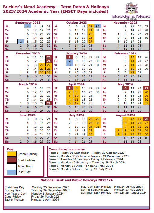 Term Dates 2023-24