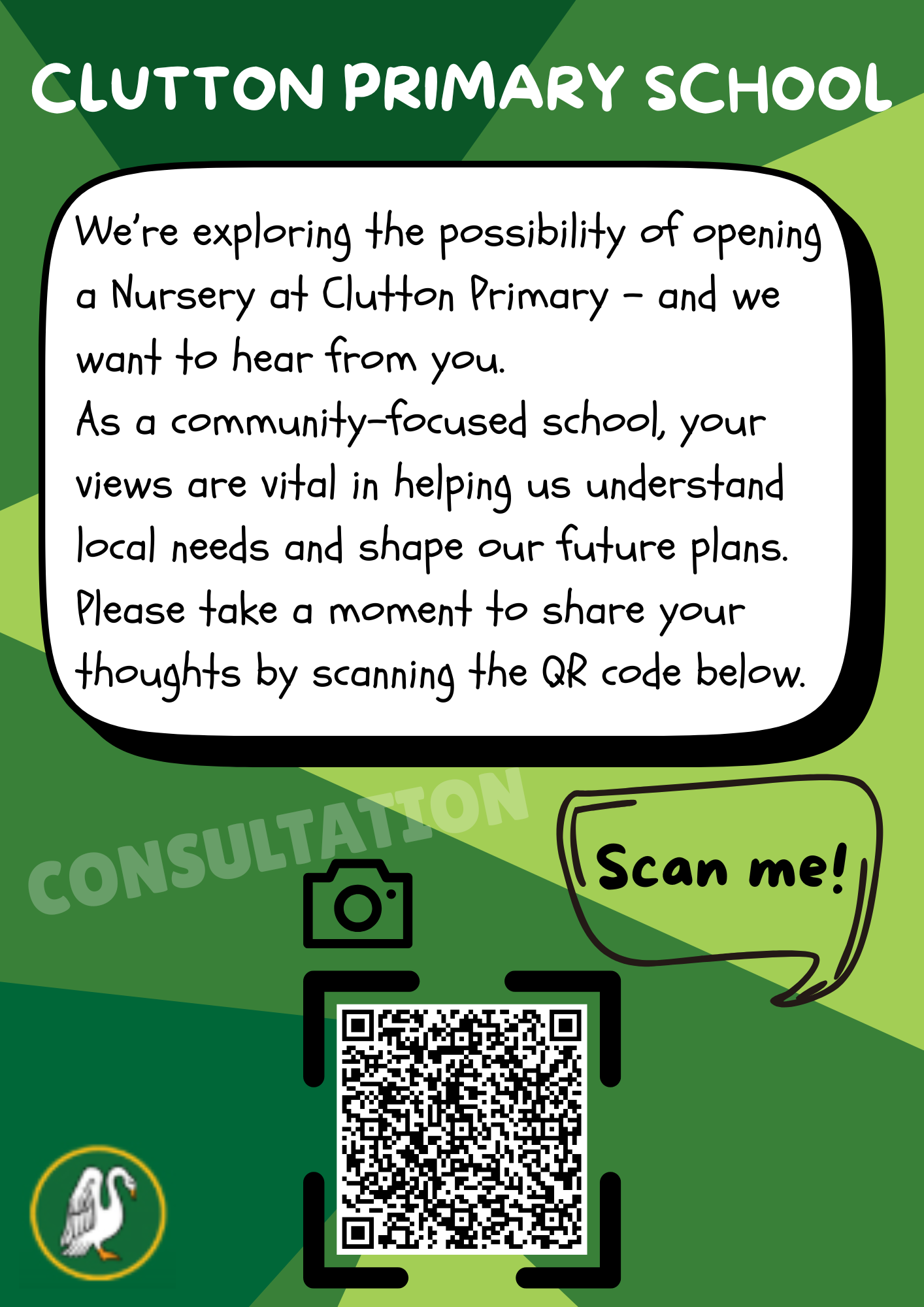 Consultation for a Nursery at Clutton School - we would like to hear from you.