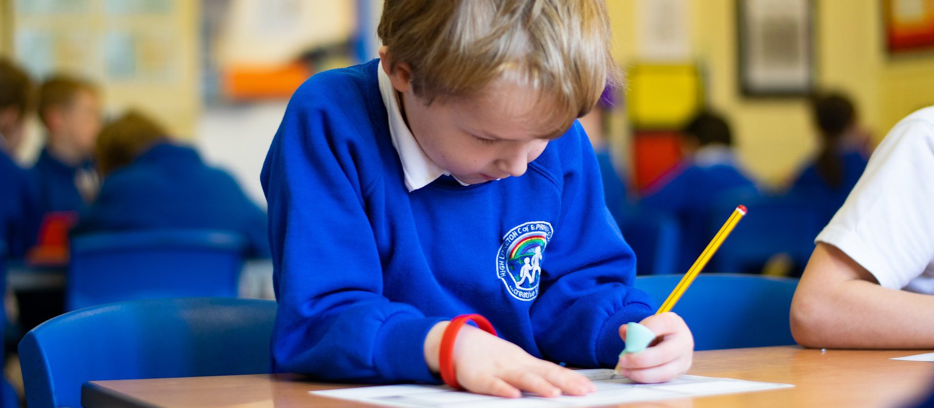 boy with pencil