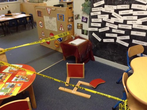 Crime scene discovered in Acorn class!