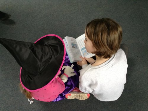 As part of our World Book Day activities the pupils enjoyed going to their partner class and sharing a book with their reading buddy from another year group. It is a great way for children to mix within the school and allows them a chance to share their l