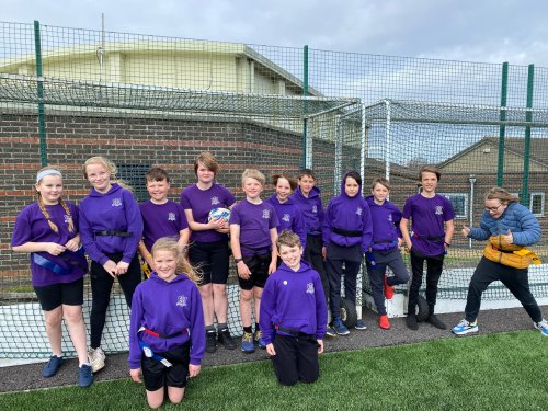Children from Year 5 and 6 took part in a tag rugby tournament against 7 other schools on Tuesday at Norton Hill School. They all played really well and worked brilliantly as a team.
